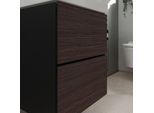 hansgrohe Xevolos E Waschtischunterschrank 54174730 480x555x475mm, für Handwaschbecken, 2 Schubladen, schiefergrau matt, Eiche dunkel