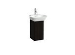 LAUFEN BASE für INO Waschtischunterschrank H4030141102631 29,5x51,5cm, Tür, Scharnier rechts, Griff Aluminium schwarz, Ulme dunkel
