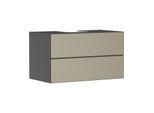 hansgrohe Xevolos E Waschtischunterschrank 54192390 980x555x550mm, 2 Schubladen, schiefergrau matt, bronze Struktur