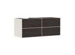 hansgrohe Xevolos E Waschtischunterschrank 54237730 1370x555x550mm, 4 Schubladen, links, sandbeige matt, Eiche dunkel