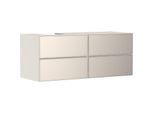 hansgrohe Xevolos E Waschtischunterschrank 54237790 1370x555x550mm, 4 Schubladen, links, sandbeige matt, sandbeige metallic