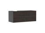 hansgrohe Xevolos E Waschtischunterschrank 54238730 1370x555x550mm, 4 Schubladen, links, schiefergrau matt, Eiche dunkel