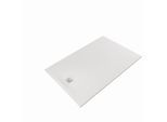 Kludi TERRA Duschwanne 08DW1553 100 x 160 x 3 cm, Abflussabdeckung inkl. Mattweiß