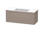 Duravit L-Cube Waschtisch-Unterschrank LC6919N4343 120 x 48 cm, ohne Hahnloch, basalt matt, 1 Auszug