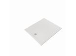 Kludi TERRA Duschwanne 08DW1753 100 x 120 x 3 cm, Abflussabdeckung inkl. Mattweiß