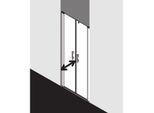 Kermi Pega Pendeltür PEPTD10018VAK 100x185cm, silber hochglanz, ESG klar, auf Duschwanne