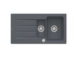 Villeroy & Boch Architectura Einbauspüle 336502i4 mit Ablaufgarnitur und Exzenterbetätigung, Graphit