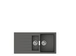 hansgrohe Einbauspüle 43357290 750x490mm, Haupt- und Zusatzbecken, 980 x 480 mm, steingrau
