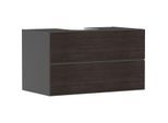 hansgrohe Xevolos E Waschtischunterschrank 54192730 980x555x550mm, 2 Schubladen, schiefergrau matt, Eiche dunkel