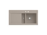 Villeroy und Boch Subway 60 Einbauspüle 671202AM rechts, mit Ablaufgarnitur, Excenterbetätigung, 1000 x 510 mm, almond CeramicPlus