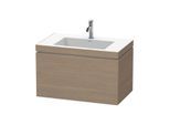 Duravit L-Cube Waschtisch-Unterschrank LC6917O3535 80 x 48 cm, 1 Hahnloch, Eiche terra, 1 Auszug