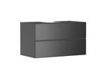 hansgrohe Xevolos E Waschtischunterschrank 54192770 980x555x550mm, 2 Schubladen, schiefergrau matt, schiefergrau metallic