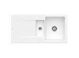 Villeroy & Boch Siluet Einbauspüle 333701RW mit Ablaufgarnitur und Handbetätigung, Stone White