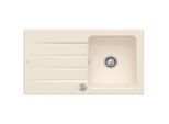 Villeroy & Boch Architectura Einbauspüle 335002FU mit Ablaufgarnitur und Exzenterbetätigung, Ivory