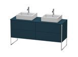 Duravit XSquare Waschtisch-Unterschrank XS4927B9898 160x53,8x54,8cm, 4 Auszüge, beidseitig, Nachtblau seidenmatt