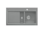 Villeroy & Boch Subway 60 Einbauspüle 671202SL rechts, mit Ablaufgarnitur und Exzenterbetätigung, 1000 x 510 mm, Stone