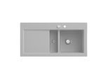Villeroy und Boch Subway 60 Einbauspüle 671202SM rechts, mit Ablaufgarnitur, Excenterbetätigung, 1000 x 510 mm, steam CeramicPlus