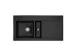 Villeroy und Boch Subway 60 Einbauspüle 677001S5 links, mit Ablaufgarnitur, Handbetätigung, 1000 x 510 mm, ebony CeramicPlus