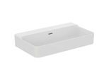Ideal Standard Conca Waschtisch T382801 ohne Hahnloch, mit Überlauf, geschliffen, 800 x 450 x 165 mm, weiß