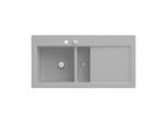 Villeroy und Boch Subway 60 Einbauspüle 677002SM links, mit Ablaufgarnitur, Excenterbetätigung, 1000 x 510 mm, steam CeramicPlus