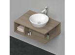 Duravit D-Neo Waschtisch-Unterschrank DE495803535 80 x 55 cm, Eiche Terra, 1 Fach, 1 Konsolenplatte, wandhängend