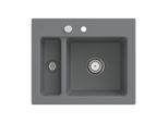 Villeroy und Boch Subway 60 XM Einbauspüle 678002SL mit Ablaufgarnitur, Excenterbetätigung, 620 x 510 mm, stone CeramicPlus