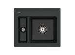 Villeroy und Boch Subway 60 XM Einbauspüle 678000S5 Spülbecken, 620 x 510 mm, ebony CeramicPlus