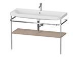 Duravit Happy D.2 Plus Möbelwaschtisch-Kombination HP4839O75750000 117,5x49cm, mit Metallkonsole, 1 Hahnloch, leinen