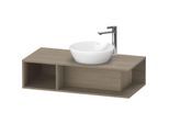 Duravit D-Neo Waschtisch-Unterschrank DE493903535 100 x 48 cm, Eiche Terra, 1 Fach, 1 Konsolenplatte, wandhängend