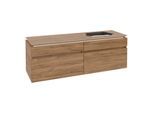 Villeroy und Boch Legato Waschtischunterschrank B76600RH 160x55x50cm, Waschtisch rechts, Kansas Oak