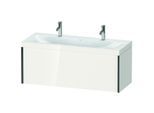 Duravit XViu Waschtisch-Unterschrank XV4613OB222C 120x48cm, 1 Auszug, schwarz matt, Rahmen C, weiß hochglanz