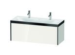 Duravit XViu Waschtisch-Unterschrank XV4613OB222P 120x48cm, 1 Auszug, schwarz matt, Rahmen P, weiß hochglanz