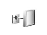 Emco Pure LED-Rasier-/Kosmetikspiegel 109413309 203 mm, eckig, Vergrößerung 3-fach, Direktanschluss, schwarz