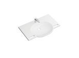 Hewi Mineralguss-Waschtischset 950.19.065 85x55cm, weiß, mit Waschtischarmatur AQ1.12M10340