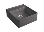Villeroy und Boch Spülstein Einzelbecken 632061i4 Ablaufgarnitur, Handbetätigung, Befestigungssatz, Graphit