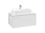 Villeroy & Boch Legato Waschtischunterschrank B753L0DH 80x38x50cm, mit LED-Beleuchtung, Glossy White