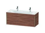 Duravit XViu Waschtisch-Unterschrank XV4613OB179C 120x48cm, 1 Auszug, champagner matt, Rahmen C, nussbaum natur