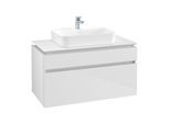 Villeroy & Boch Legato Waschtischunterschrank B75600DH 100x55x50cm, Glossy White