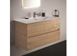 Ideal Standard Eurovit Plus Möbelwaschtisch-Paket R0575Y8 Hamilton Eiche, 101,5x46,5x56,5cm, 1 Hahnloch