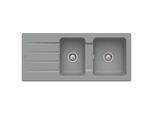 Villeroy & Boch Architectura Einbauspüle 338001SL mit Ablaufgarnitur und Handbetätigung, Stone