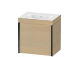 Duravit XViu Waschtisch-Unterschrank XV4631NB271C 45x33,3cm, 1 Tür, rechts, ohne Hahnloch, schwarz matt, Rahmen C, mediterrane eiche