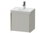 Duravit XViu Waschtisch-Unterschrank XV4631OB107C 45x33,3cm, 1 Tür, rechts, 1 Hahnloch, champagner matt, Rahmen C, betongrau matt