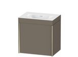 Duravit XViu Waschtisch-Unterschrank XV4631NB190C 45x33,3cm, 1 Tür, rechts, ohne Hahnloch, champagner matt, Rahmen C, flannel grey seidenmatt