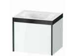 Duravit XViu Waschtisch-Unterschrank XV4609NB285P 60x48cm, 1 Auszug, ohne Hahnloch, schwarz matt, Rahmen P, weiß hochglanz
