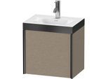 Duravit XViu Waschtisch-Unterschrank XV4631OB211P 45x33,3cm, 1 Tür, rechts, 1 Hahnloch, schwarz matt, Rahmen P, eiche kaschmir