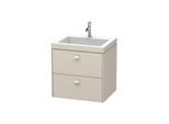 Duravit Brioso c-bonded Waschtisch mit Unterbau BR4605N9191, 60x48cm, Taupe, ohne Hahnloch