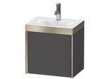 Duravit XViu Waschtisch-Unterschrank XV4630OB149P 45x33,3cm, 1 Tür, links, 1 Hahnloch, champagner matt, Rahmen P, graphit matt