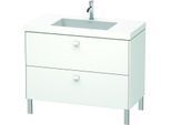 Duravit Brioso c-bonded Waschtisch mit Unterbau BR4702O1818, 100x48cm, Weiß Matt, 1 Hahnloch