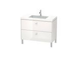Duravit Brioso c-bonded Waschtisch mit Unterbau BR4702N2222, 100x48cm, Weiß Hochgl., ohne Hahnloch