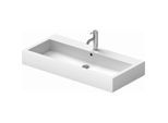 Duravit Vero Möbel-Waschtisch 04541000271 geschliffen, mit Hahnloch, Überlauf, Hahnlochbank, 100 x 47 cm, weiß WonderGliss